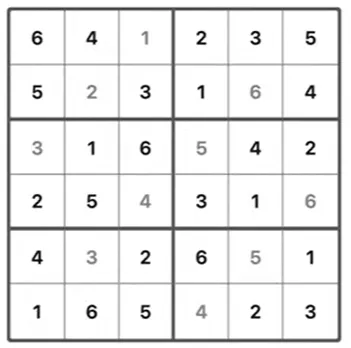 LinkedIn Mini Sudoku 123