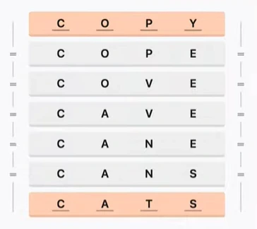 CrossClimb #736 verified word ladder solution