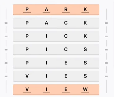 CrossClimb #740 verified word ladder solution